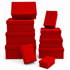 Dāvanu kastītes 10gab. komplekts OP-001 Velvets Red